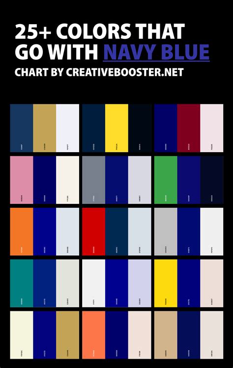what colours go with navy and blue
