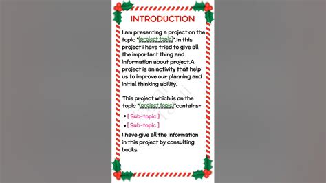 what comes after introduction in a project