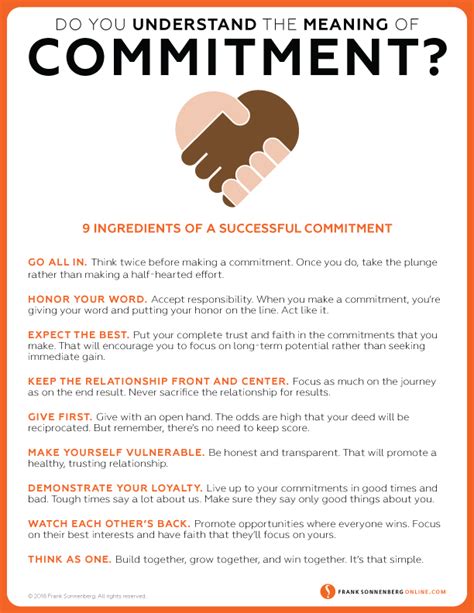 what commitment means to me
