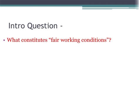 what constitutes a change in working conditions