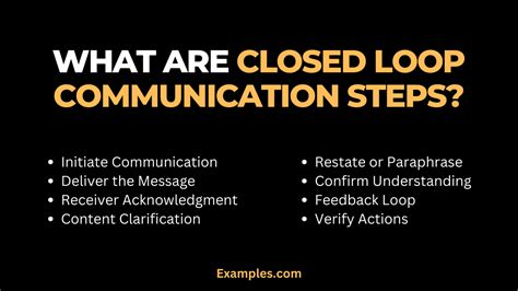 what constitutes a closed loop communication technique