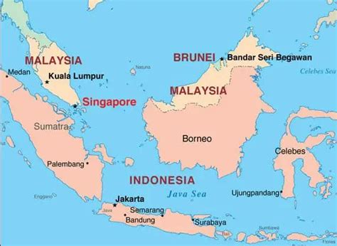 what countries are near singapore