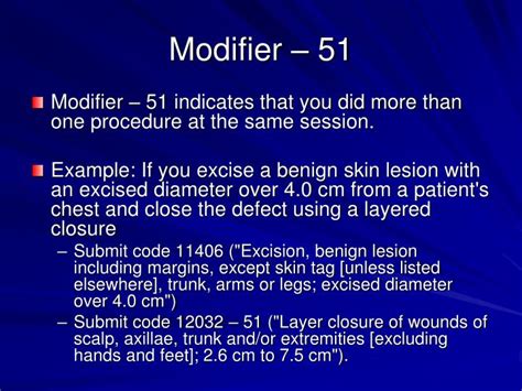 what cpt code is modifier 51 exempt