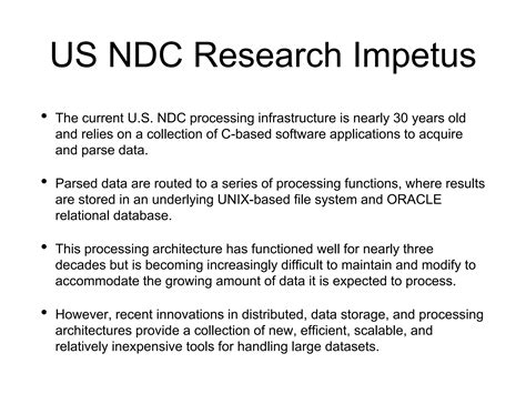 What Data Is Stored In Ndc