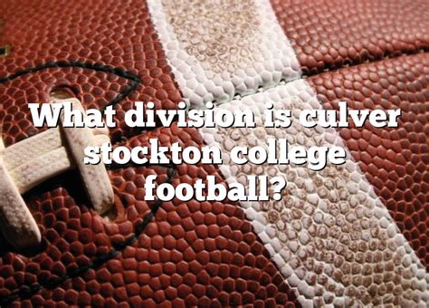 what division is culver stockton football