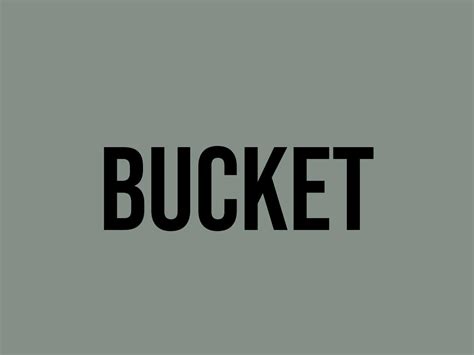 What Do Bucket Mean