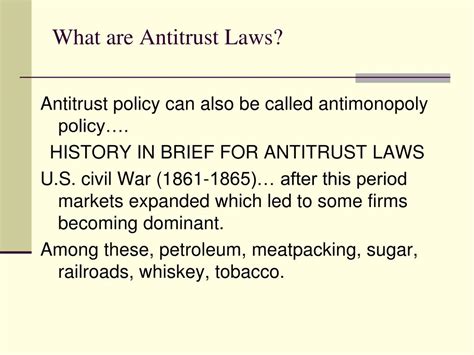 what do federal antitrust laws prevent