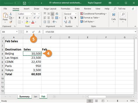 what do we call a reference to a cell on another sheet in excel