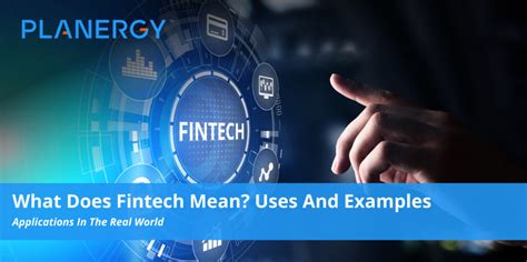 what do you mean by fintech