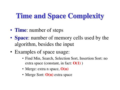 what do you mean by time and space complexity explain