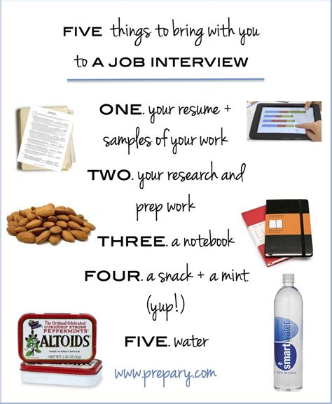 what do you need to bring in an interview