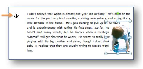 what do you understand by anchoring in word processor class 10