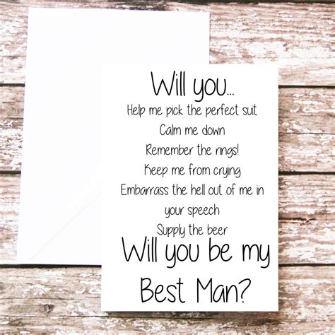 what do you write in a best man card