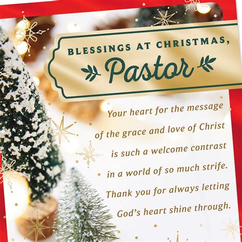 what do you write in a christmas card to a pastor