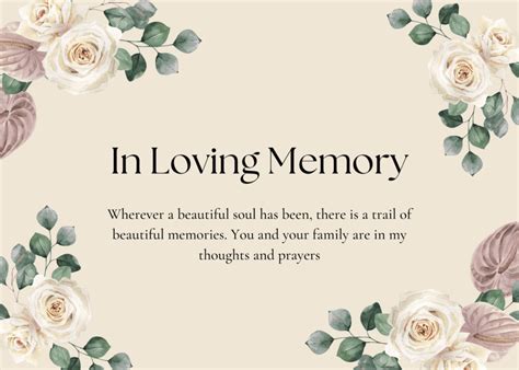 what do you write on a in loving memory card
