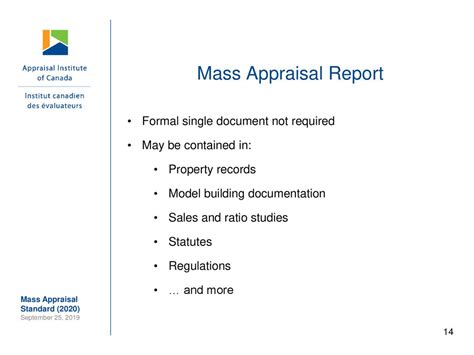 what documentation should be included in every appraisal report