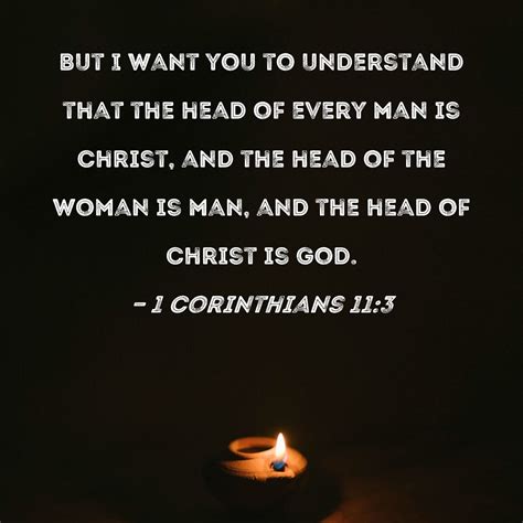 what does 1 corinthians 11:3 mean