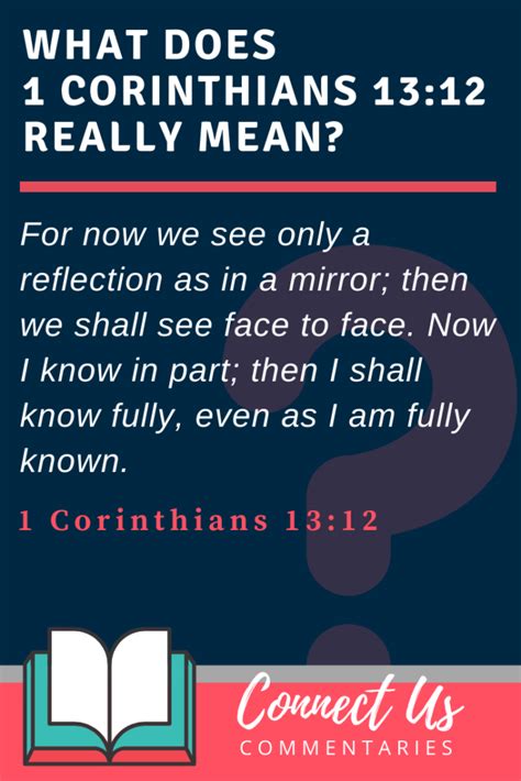 what does 1 corinthians 13 12 mean