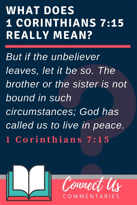 what does 1 corinthians 7:15 mean