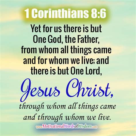 what does 1 corinthians 8:6 mean