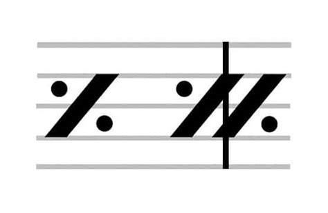 what does a divide sign mean in music