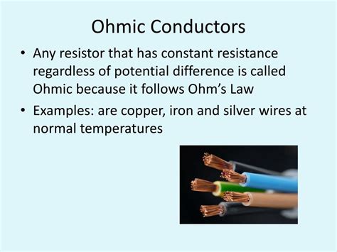 What Does A Ohmic Resistor Mean