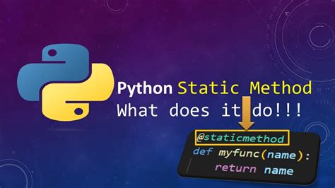 what does a static method do in python
