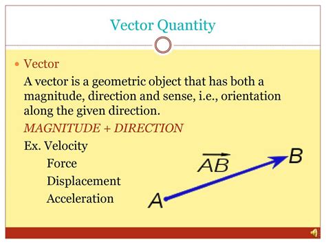 What Does A Vector Quantity Measure