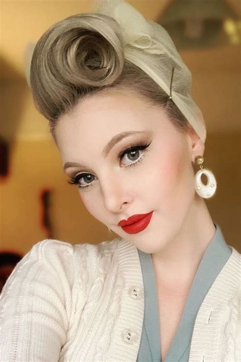 Perfect What Does A Victory Roll Hairstyle Look Like With Simple Style