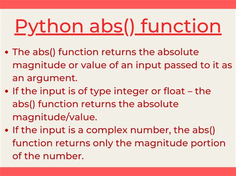 What Does Abs Stand For In Python