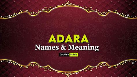 what does adara mean