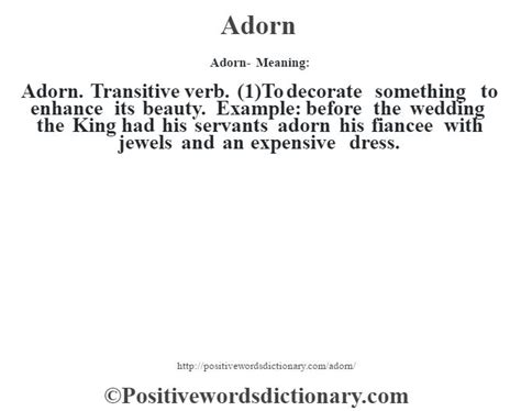 what does adorning mean