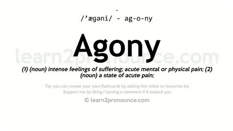 What Does Agony Mean
