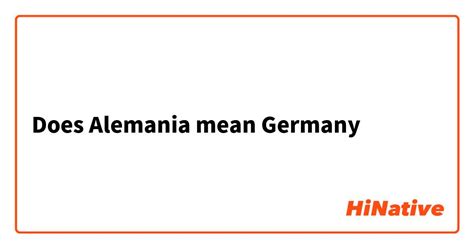 what does alemania mean in english