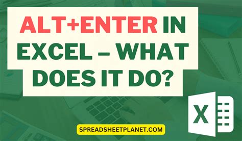 what does alt enter do in excel