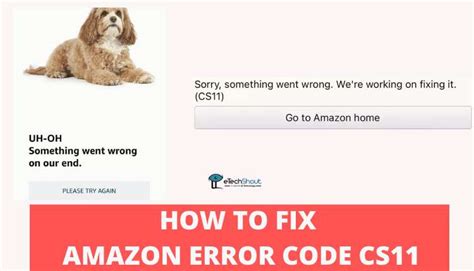 what does amazon error code cs11 mean