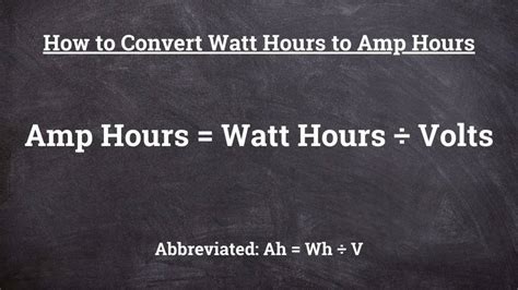 What Does Amp Hour Measure