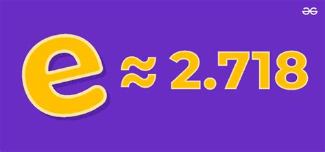 What Does An E Stand For In Math