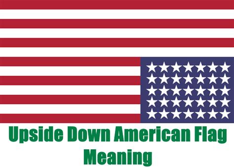 what does an upside down usa flag mean
