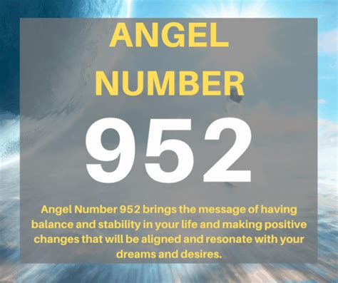 what does angel number 952 mean