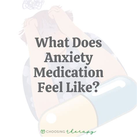 what does anxiety medication feel like
