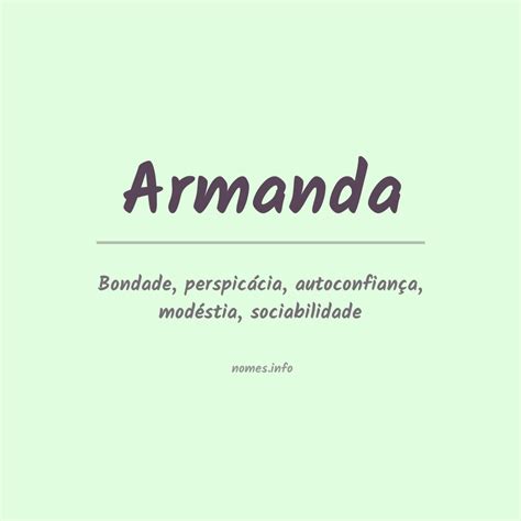 what does armanda mean