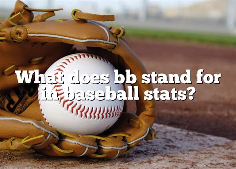 what does bb stand for in baseball