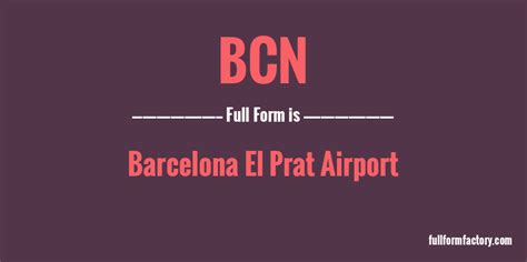 what does bcn mean
