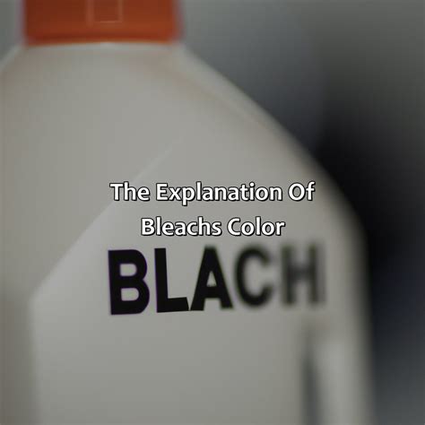 What does bleach turn black
