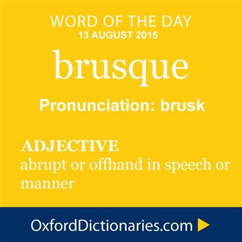 what does brusque mean in english