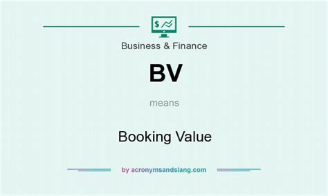 what does bv stand for in finance