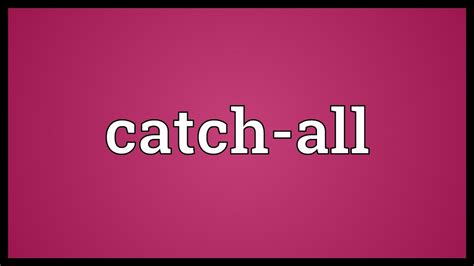 what does catch all mean