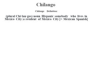 what does chilango mean in spanish