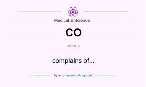 what does co mean in medical terms
